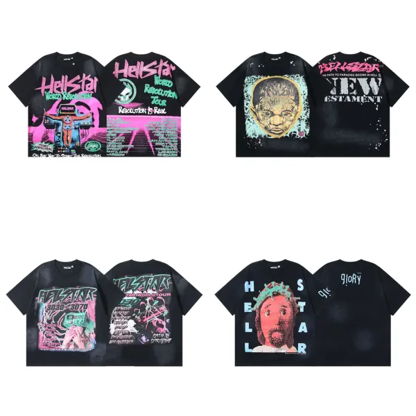 Hellstar Graphic Print Oversized T-Shirt Black - 16