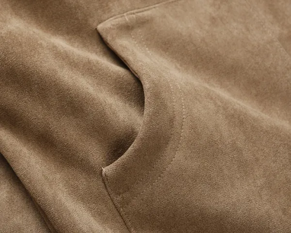 Design Suede Utility Jacket Beige Outerwear - 15
