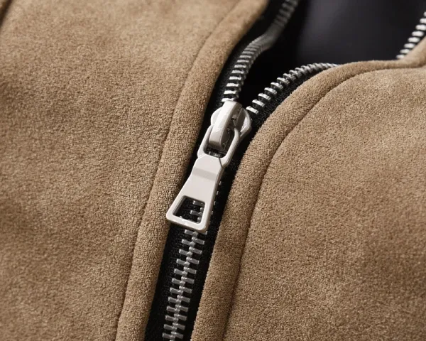 Design Suede Utility Jacket Beige Outerwear - 16