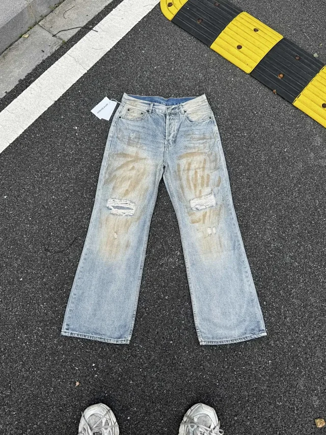 Acne Studios Jeans Wide-Leg Chain-Graphic product detail image 11
