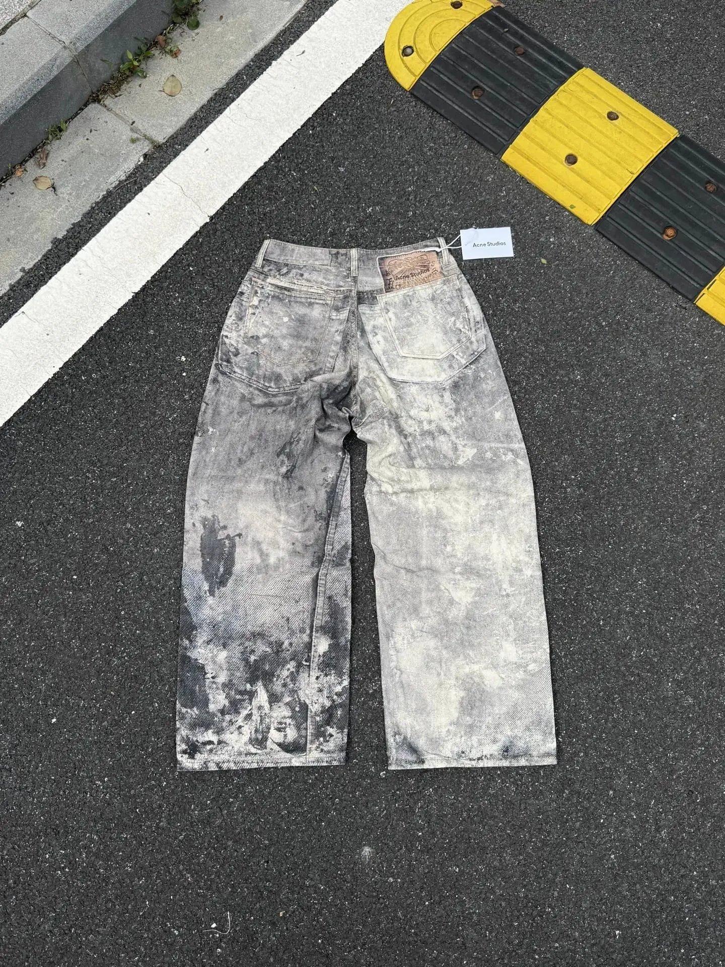 Acne Studios Jeans Wide-Leg Chain-Graphic — 5-Denim Collection 1981M