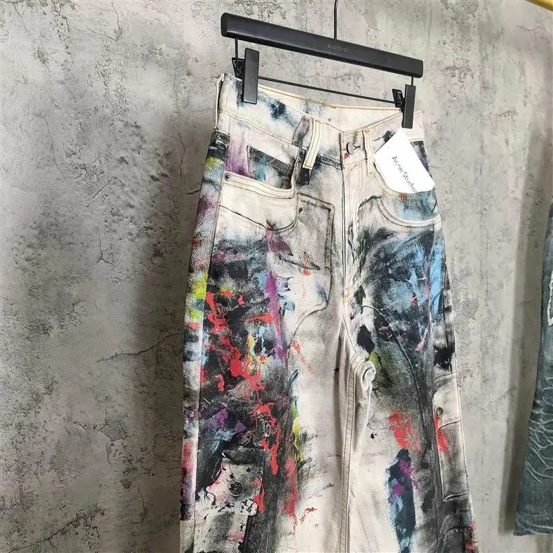 Acne Studios Jeans Wide-Leg Chain-Graphic image 4