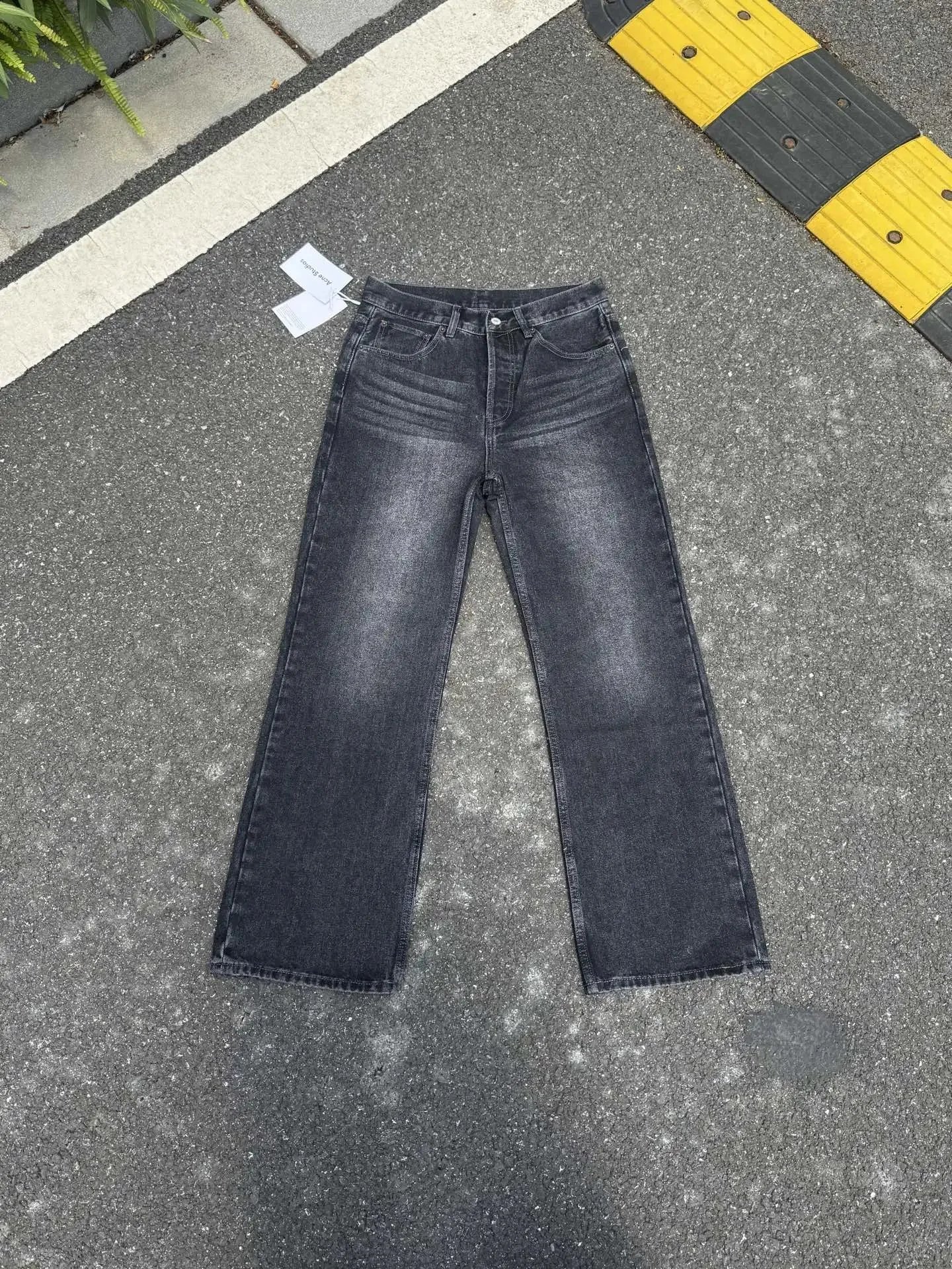 Acne Studios Jeans Wide-Leg Chain-Graphic — 9- 2021M