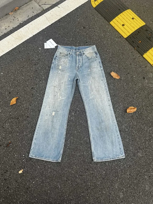 Acne Studios Jeans Wide-Leg Chain-Graphic product detail image 12