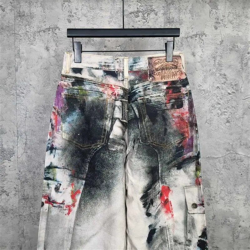 Acne Studios Jeans Wide-Leg Chain-Graphic image 2