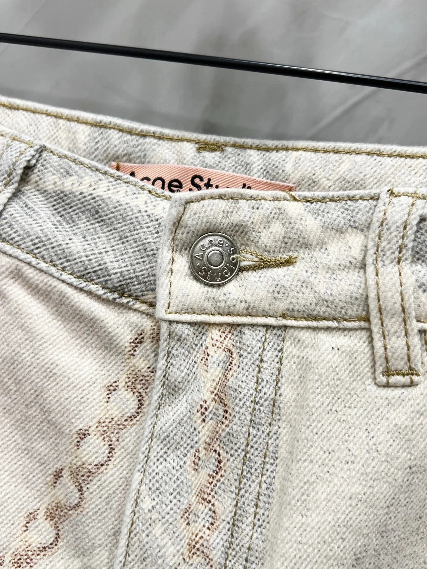 Acne Studios Jeans Wide-Leg Chain-Graphic image 5