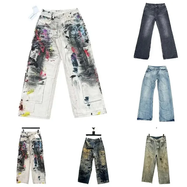 Acne Studios Jeans Wide-Leg Chain-Graphic product detail image 2