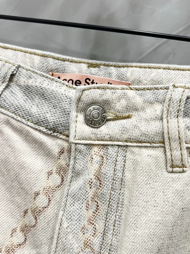 Acne Studios Jeans Wide-Leg Chain-Graphic product detail image 18