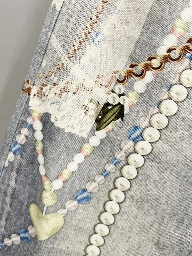 Acne Studios Jeans Wide-Leg Chain-Graphic product detail image 19