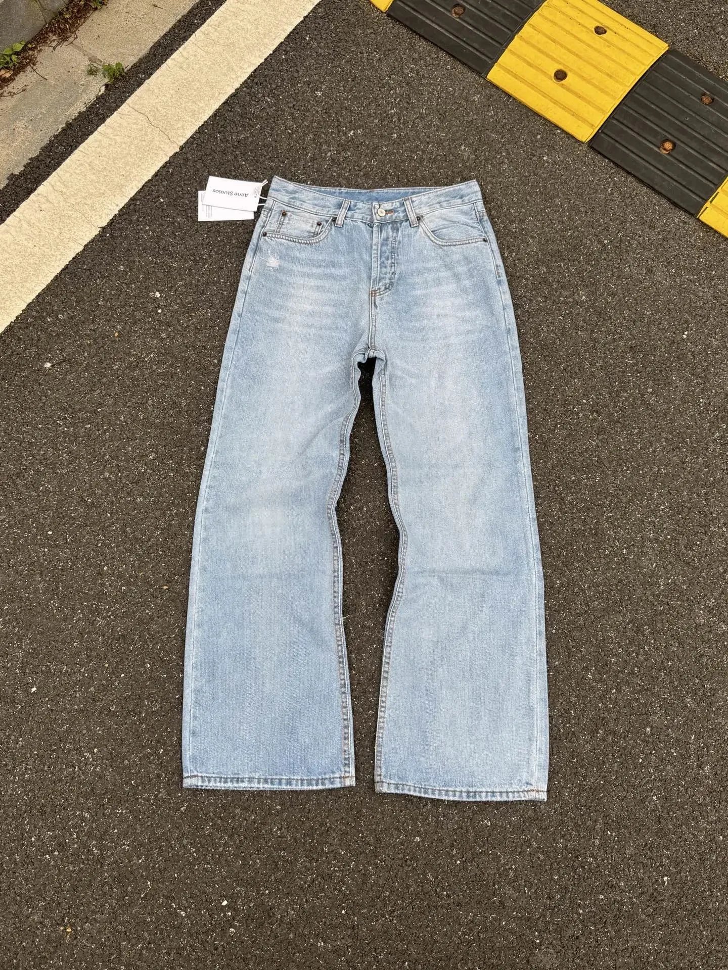 Acne Studios Jeans Wide-Leg Chain-Graphic — 7-2021M bootcut