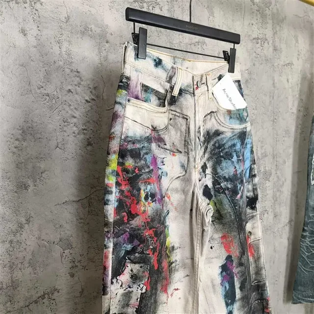 Acne Studios Jeans Wide-Leg Chain-Graphic product detail image 16