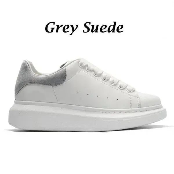 Alexander McQueen Oversized Sneakers Grey Suede White - 1