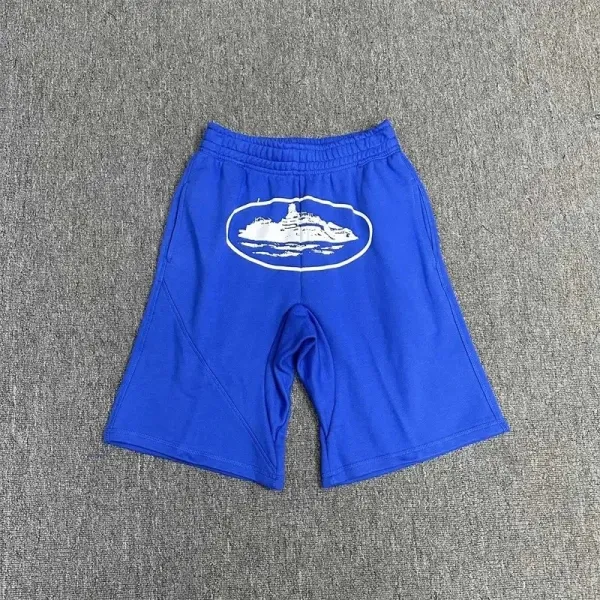 Off-White x Nike 'Island' Graphic Shorts Blue - 1