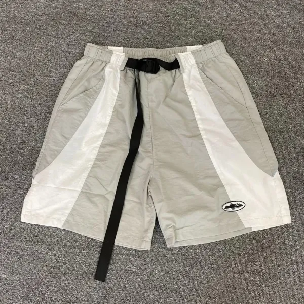 Off-White Diagonal Panel Shorts Gray/White - 1