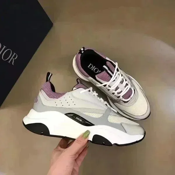 Dior B23 Low Top Sneakers Navy Blue Gray White Sneakers - 8