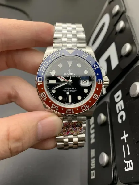 Rolex GMT-Master II Pepsi Bezel Black Dial Steel Mechanical Watch - 1