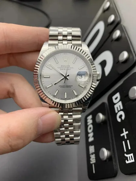 Rolex Oyster Perpetual Datejust Silver Dial Stainless Steel Mechanical Watch - 1