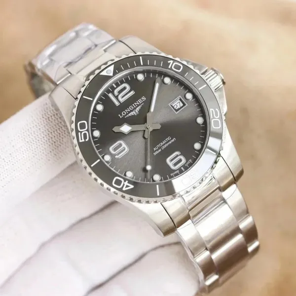 Longines Hydroconquest Automatic Gray Dial Steel Watch - 1