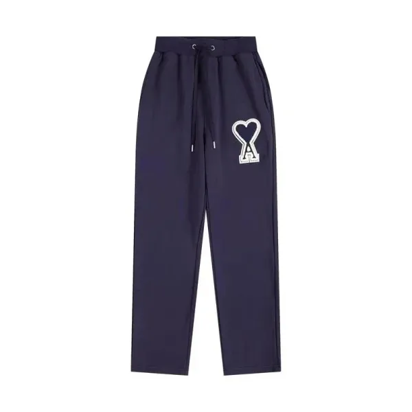 Ami Paris Heart Logo Sweatpants Navy - 1