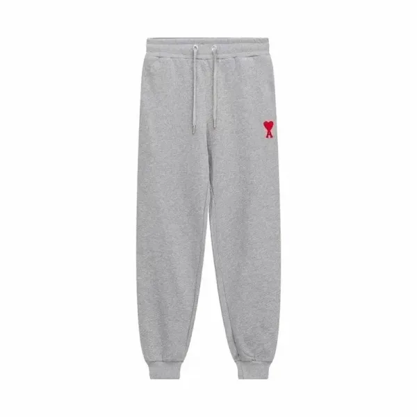 Comme des Garçons Play Heart Logo Gray Sweatpants - 1