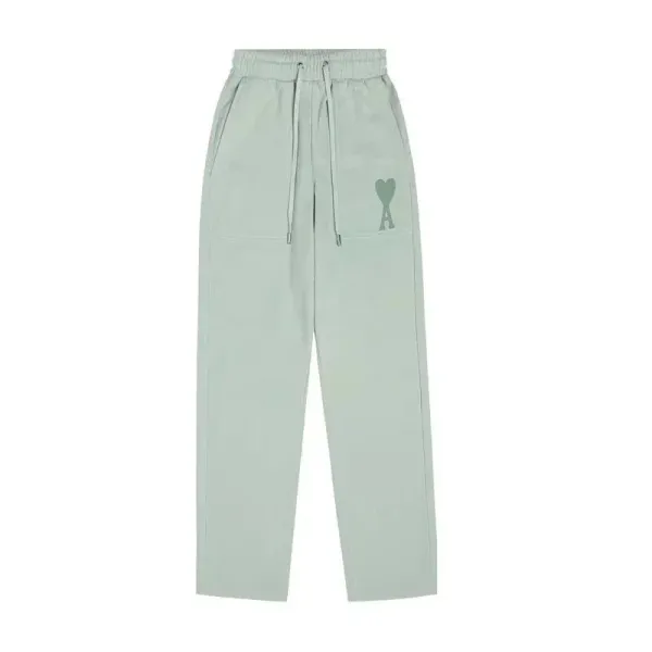 Ami Paris Heart Logo Sweatpants Mint Green - 1