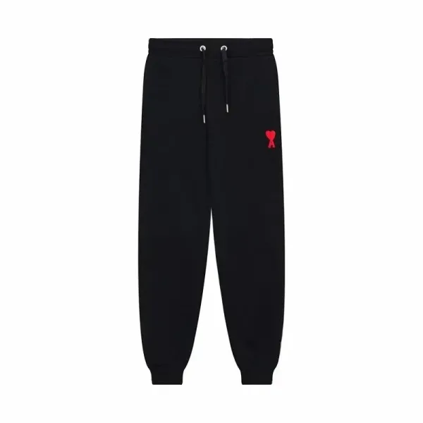 Comme des Garçons Play Heart Logo Black Sweatpants - 1