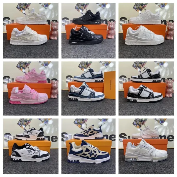 Louis Vuitton Trainer White and Black Sneakers - 3