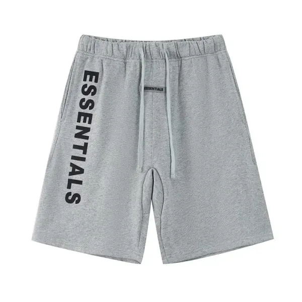 Fear of God Essentials Logo Print Sweat Shorts Gray - 1