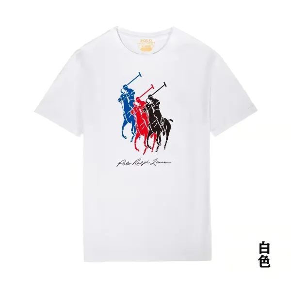 Polo Ralph Lauren Big Pony Tri-Color White T-Shirt - 1