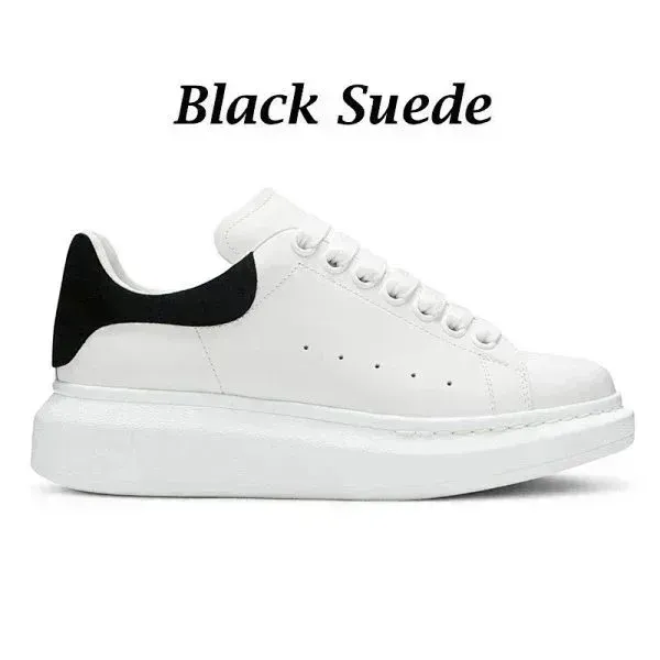 Alexander McQueen Oversized Sneaker Black Suede White Sneakers - 1
