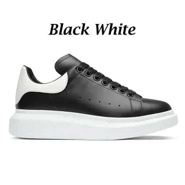 Alexander McQueen Oversized Sole Sneakers Black White - 1