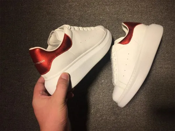 Alexander McQueen Oversized Sneakers White and Metallic Red Chunky Sneakers - 1