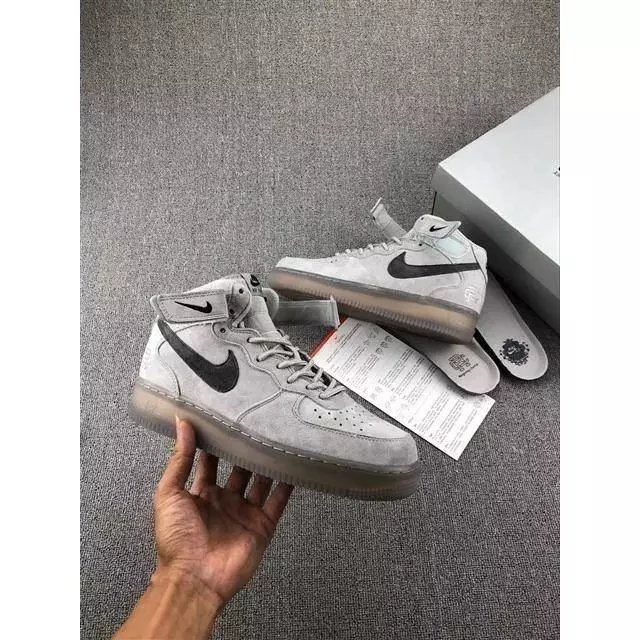 NIKE新款空军一号卫冕冠军联名高帮男鞋耐克灰色低帮休闲鞋复古女鞋