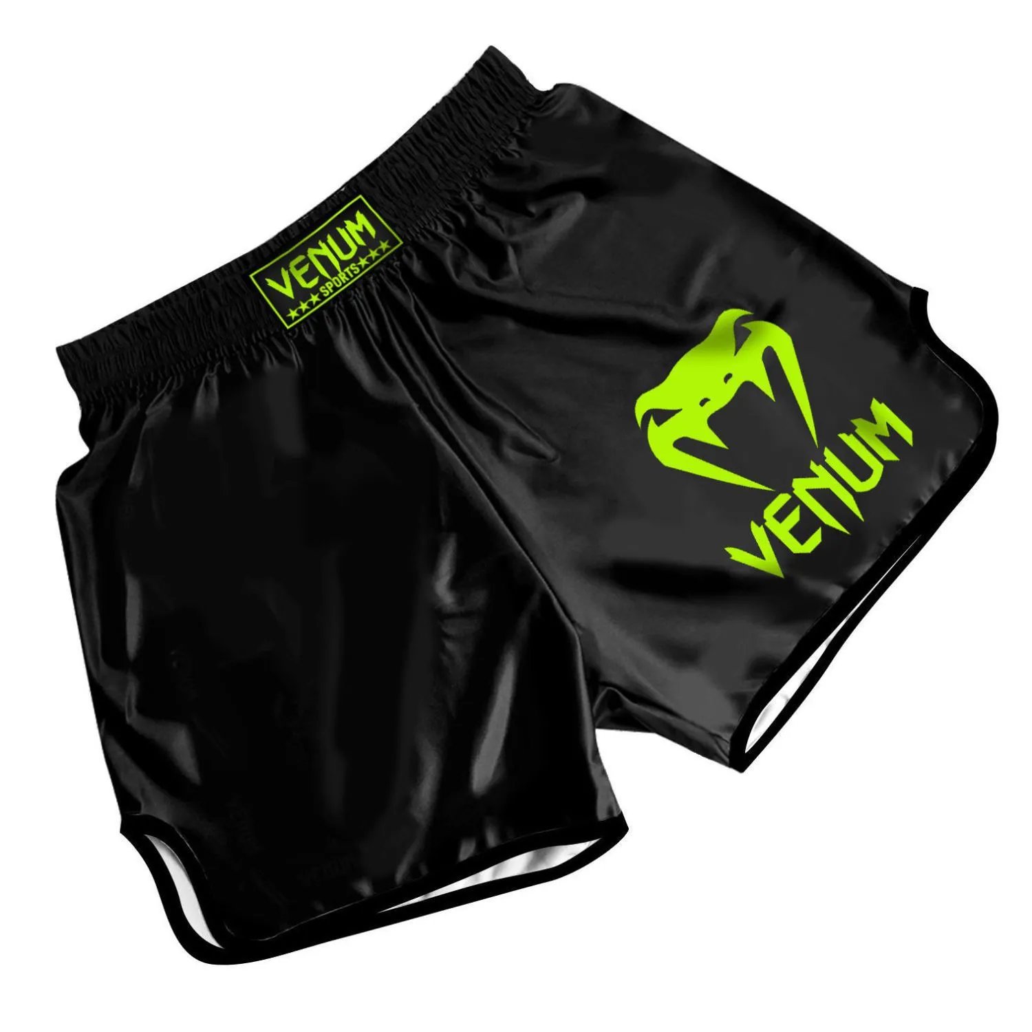 Black Small Green Logo Shorts