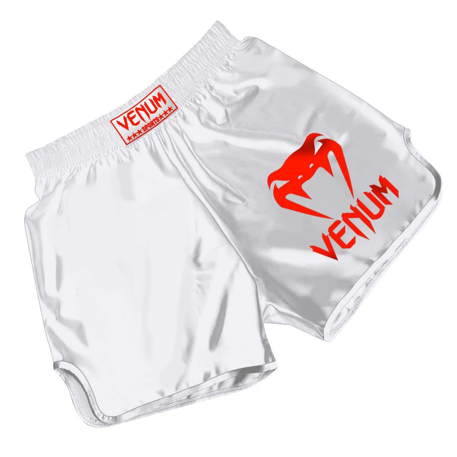 White Small Red Logo Shorts