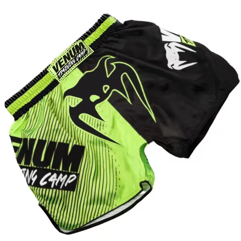 Half Black Half Green Shorts