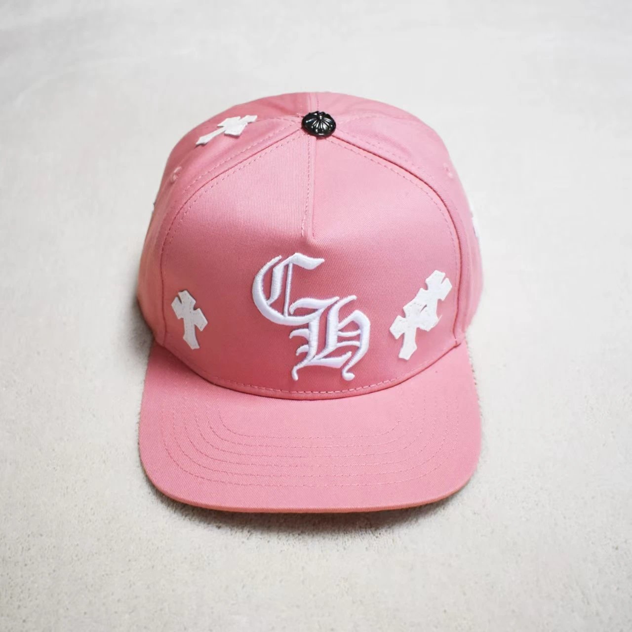 CH+Cross Leather Label Pink