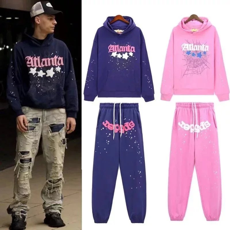 SP Foam letter couple cotton hoodie