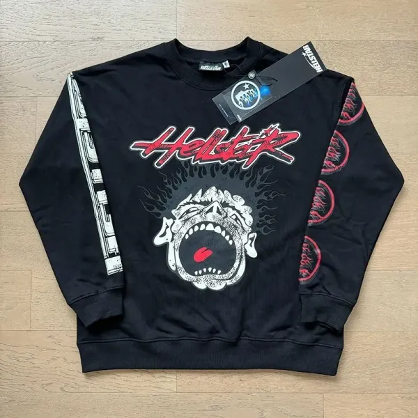 Hellstar Screaming Skull Black Graphic Hoodie - 1