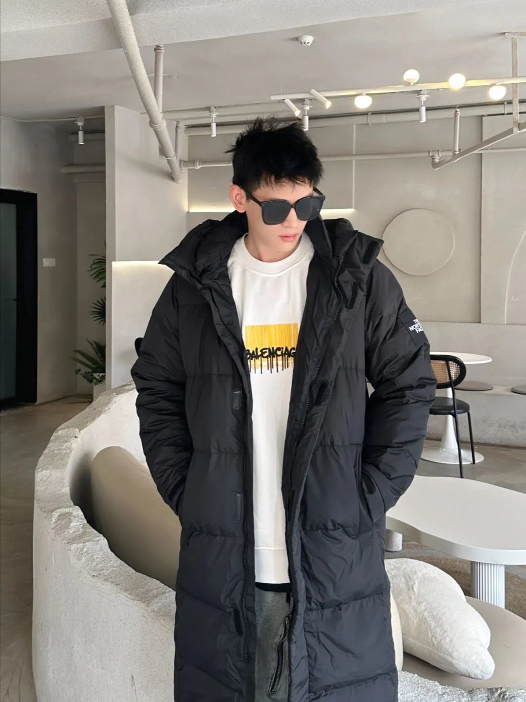The North Face Knee-Length Down Jacket photo 7