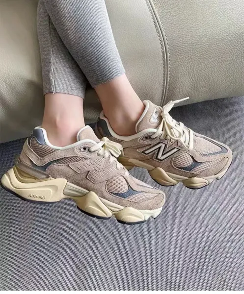New Balance 9060 Beige Green Chunky Sneakers - 13