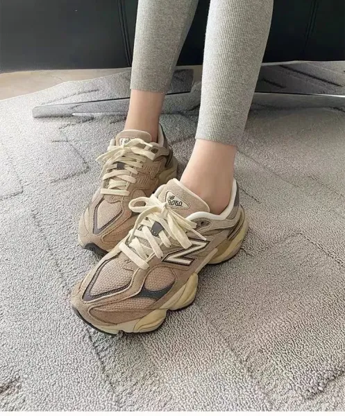 New Balance 9060 Beige Green Chunky Sneakers - 15