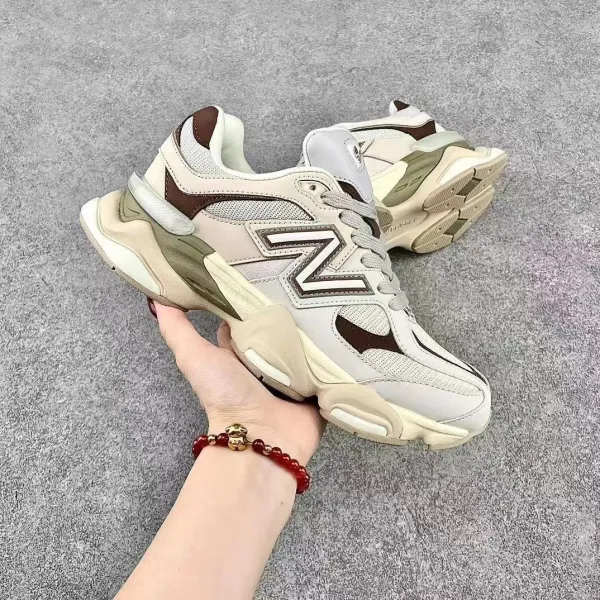 New Balance 9060 Beige Green Chunky Sneakers - 28