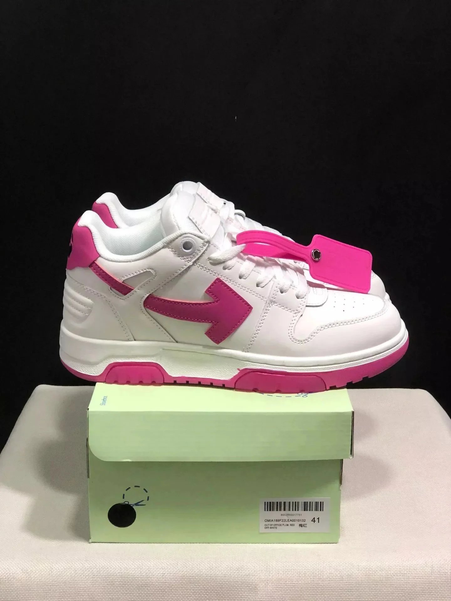 Off-White Arrow Low 'Plum Red' Sneakers - 1