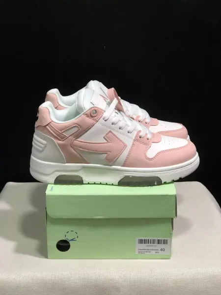 Off-White Arrow Low Pink White Sneakers - 1