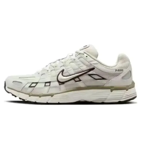 Nike P-6000 White/Beige Running Shoes - 1