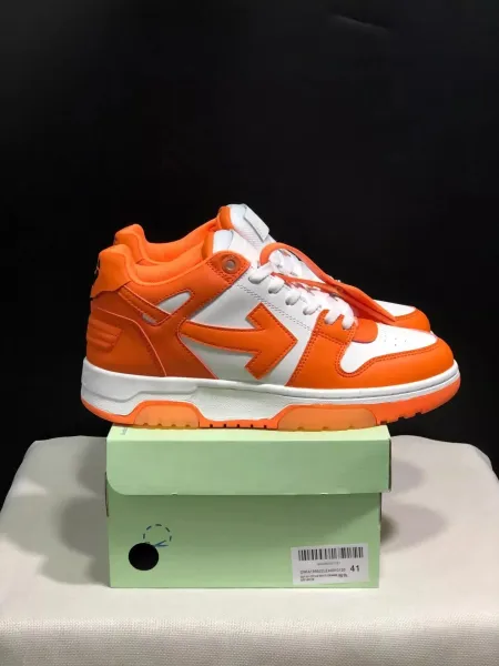 Off-White Arrow Low White Orange Sneakers - 1