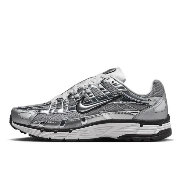 Nike P-6000 Silver Metallic Running Shoes - 1