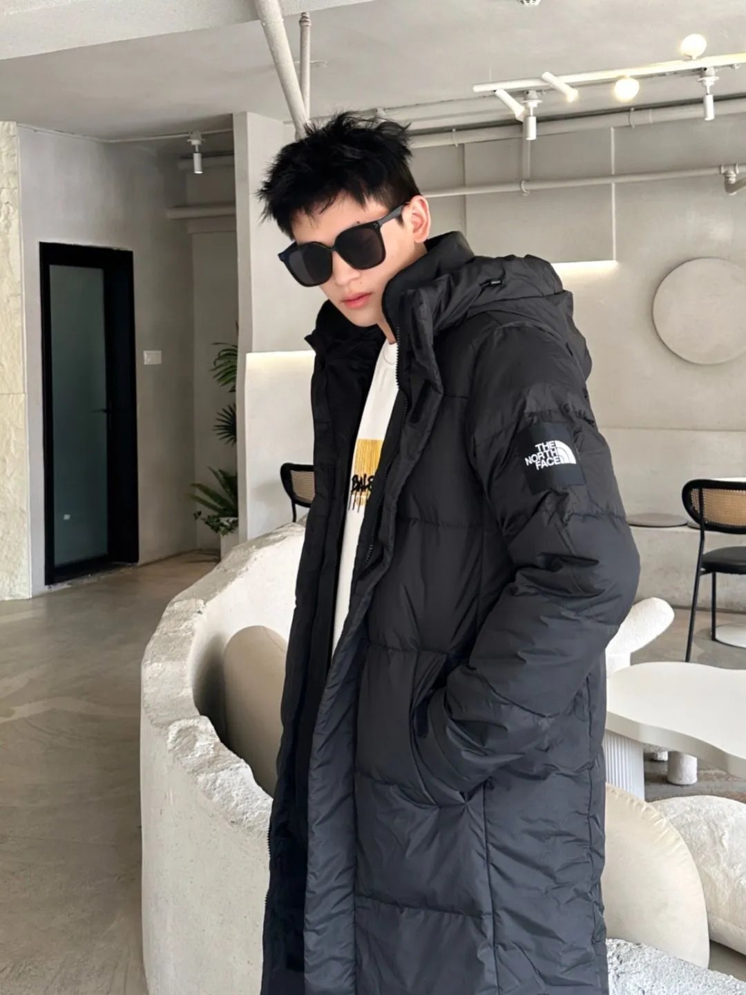 The North Face Knee-Length Down Jacket photo 6