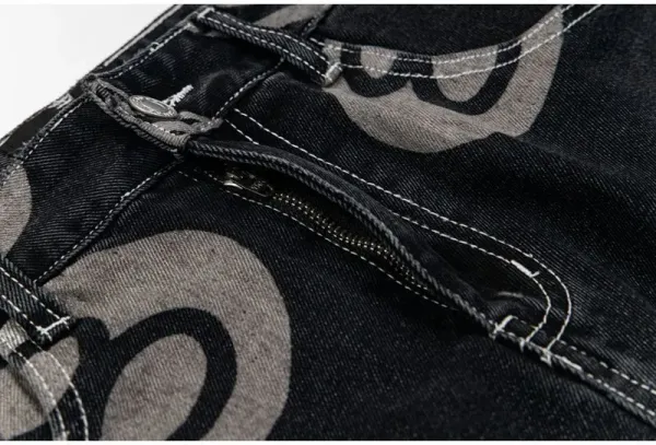 Stüssy 8-Ball Print Denim Shorts Black - 39